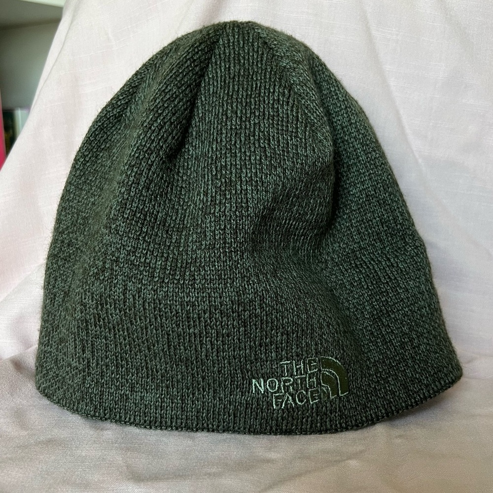 The North Face Pine Needle Green Wool Jim Beanie Winter Hat